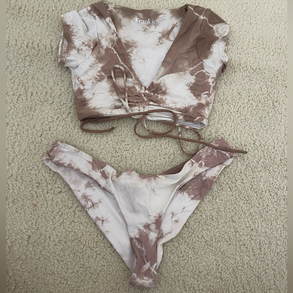 Frankie’s Bikinis Brown Tie Dye Set